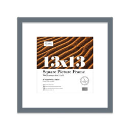 "13X13"" Grey Picture Frame - 13X13"" Square Frame With 11X11"" Mount For 13X13""/11X11"" Pictures Moderrn Style Thin Edge, 1 Pack" - thumbnail 1