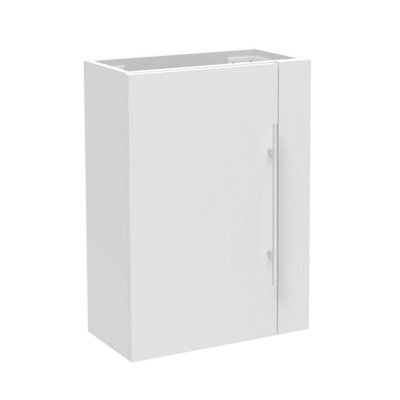 AVER-GROWTH Wall-Mounted Bathroom Vanity Unit Matt White Flat Pack Bathroom Cabinets Only 440(W)X230X(D)X600(H)mm With Door - image 1