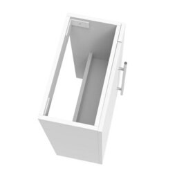 AVER-GROWTH Wall-Mounted Bathroom Vanity Unit Matt White Flat Pack Bathroom Cabinets Only 440(W)X230X(D)X600(H)mm With Door - thumbnail 4