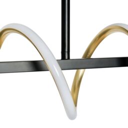 Inlight Hadston Spiral Matt Aluminium & Plastic Black Led Ceiling Light - thumbnail 4