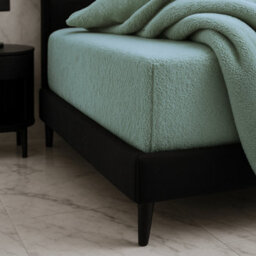 Teddy Fitted Sheet 30Cm Extra Deep Soft Cuddly Soft Touch Bedding Teal