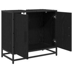 Walplus Bathroom Sink Cabinet Black Oak 65 X 33 X 60 Cm Engineered Wood - thumbnail 5