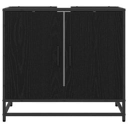 Walplus Bathroom Sink Cabinet Black Oak 65 X 33 X 60 Cm Engineered Wood - thumbnail 6