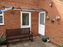 Canofix UK Canofix Door Canopy Pc 2000 Width X 1270 Projection (Black Bracket - Clear Sheet) - thumbnail 4