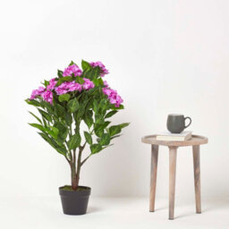 Homescapes Artificial Lilac Handcrafted Hydrangea Plant With Pot, 85 Cm - thumbnail 6