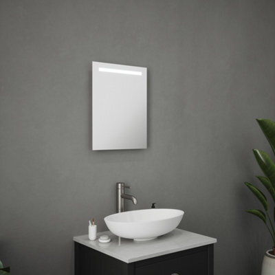 FNX Bathrooms Comino Rectangular Led Bathroom Mirror With Battery Power & Ip44 Rating, 390 X 500mm - image 1