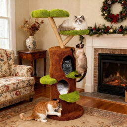 Cat Tree Tower Scratching Post Scratcher Branch Cat Condo House Bed Furniture Xl - 61X148Cm - thumbnail 6
