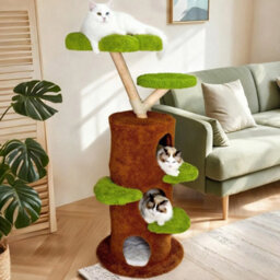 Cat Tree Tower Scratching Post Scratcher Branch Cat Condo House Bed Furniture Xl - 61X148Cm - thumbnail 4