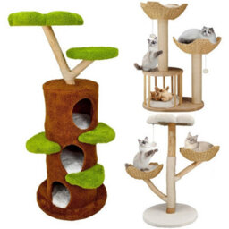 Cat Tree Tower Scratching Post Scratcher Branch Cat Condo House Bed Furniture Xl - 61X148Cm
