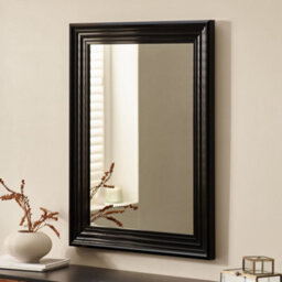 Oakham Metro Gloss Black Rectangular Wall Mirror - thumbnail 2