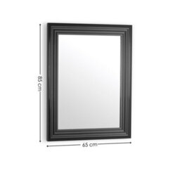 Oakham Metro Gloss Black Rectangular Wall Mirror - thumbnail 7