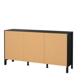 Furniture To Go Madrid 2 Door 3 Drawer Sideboard In Matt Black - thumbnail 5