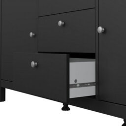 Furniture To Go Madrid 2 Door 3 Drawer Sideboard In Matt Black - thumbnail 9