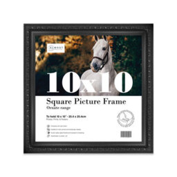 10X10 Black Ornate Picture Frame (25.4 X 25.4Cm) Poster, Photo, Artwork, Gallery Wall Or Print - thumbnail 1