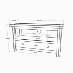 Cabinet Bits Lugo Waxed 1 Drawer Tv Cabinet Brass Drop Handle - thumbnail 9