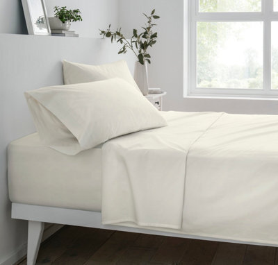 Smart Living Super Soft Easy Care Polycotton Bed Linen Luxury Bedding 25Cm Deep Bedsheet Non Iron Fitted Sheet Or Pillowcase Pair - image 1