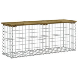 Berkfield Garden Bench Gabion Design 103X31.5X42 Cm Impregnated Wood Pine - thumbnail 2