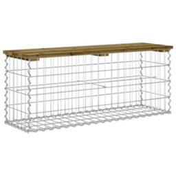 Berkfield Garden Bench Gabion Design 103X31.5X42 Cm Impregnated Wood Pine - thumbnail 5