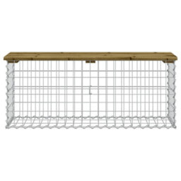 Berkfield Garden Bench Gabion Design 103X31.5X42 Cm Impregnated Wood Pine - thumbnail 3
