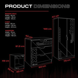 Xrocker X Rocker Octane 3 Piece Bedroom Furniture Set - Red - thumbnail 7