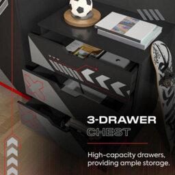 Xrocker X Rocker Octane 3 Piece Bedroom Furniture Set - Red - thumbnail 4