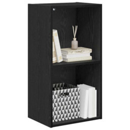 Berkfield Bookcase Black Oak 40 X 30 X 77 Cm Engineered Wood - thumbnail 3