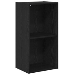 Berkfield Bookcase Black Oak 40 X 30 X 77 Cm Engineered Wood - thumbnail 2