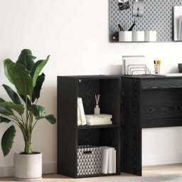 Berkfield Bookcase Black Oak 40 X 30 X 77 Cm Engineered Wood - thumbnail 1