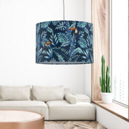 First Choice Lighting Set Of 2 Toucan - Velvet Toucan 30Cm Pendant Or Table Lamp Shades - thumbnail 7