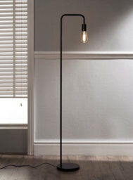 K Living Caitlin Industrial Filament Bulb Floor Lamp Black - thumbnail 3