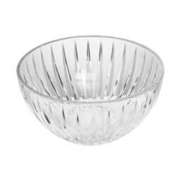 Orsina Clear Large Glass Bowl,big Crystal Glass Serving Dish,fluted Textured Glass Bowl For Salads, & Desserts - thumbnail 2