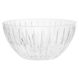 Orsina Clear Large Glass Bowl,big Crystal Glass Serving Dish,fluted Textured Glass Bowl For Salads, & Desserts
