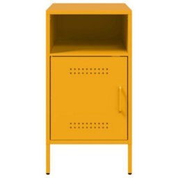 Berkfield Bedside Cabinets 2 Pcs Mustard Yellow 36X39X68 Cm Steel - thumbnail 6