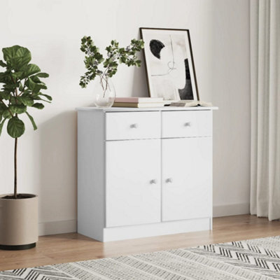 Berkfield Sideboard Alta White 77X35X73 Cm Solid Wood Pine - image 1