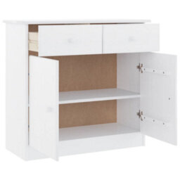 Berkfield Sideboard Alta White 77X35X73 Cm Solid Wood Pine - thumbnail 4