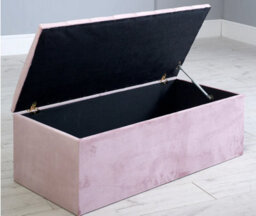 Comfy Deluxe Ottoman Velvet Cream Plush Box - thumbnail 3