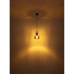 Luminosa Lighting Luminosa Dorothea Dome Pendant Ceiling Light Black Glass Shade 1X E27 - thumbnail 4