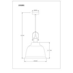 Luminosa Lighting Luminosa Dorothea Dome Pendant Ceiling Light Black Glass Shade 1X E27 - thumbnail 6