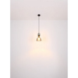 Luminosa Lighting Luminosa Dorothea Dome Pendant Ceiling Light Black Glass Shade 1X E27 - thumbnail 5