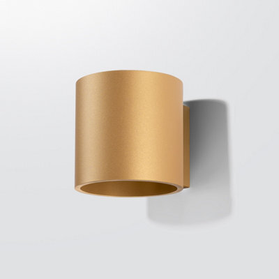 Sollux Lighting Orbis Steel Gold 1 Lights Minimalistic Wall Light