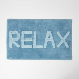 Homescapes Blue Relax Bath Mat 100% Cotton, 50 X 80 Cm - thumbnail 1