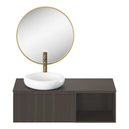 GoodHome Tisa Gold Effect Round Wall-Mounted Bathroom Mirror (H)60Cm (W)60Cm - thumbnail 9