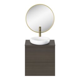 GoodHome Tisa Gold Effect Round Wall-Mounted Bathroom Mirror (H)60Cm (W)60Cm - thumbnail 7