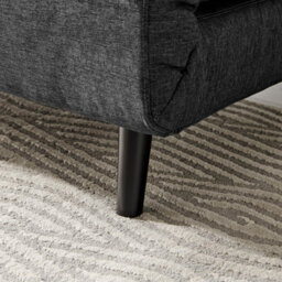 Furniturebox Uk Armchair Sofa Bed - 'bobby' Dark Grey Fabric Armchair Unfolds Into Single - Fold Out Guest Bed - thumbnail 5