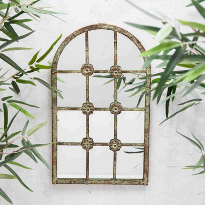 Annibells Distressed Green Arched Vintage Mirror (10285) - image 1