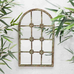 Annibells Distressed Green Arched Vintage Mirror (10285)