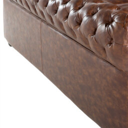 Beliani Sofa 3 Seater Chesterfield Faux Leather Golden Brown - thumbnail 8