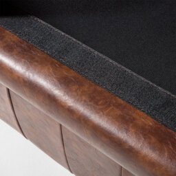 Beliani Sofa 3 Seater Chesterfield Faux Leather Golden Brown - thumbnail 9