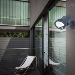 Tavares Dark Grey Solar-Powered Integrated Led 2W Pir With Motion Sensor Cylinder Outdoor Wall Light - thumbnail 9