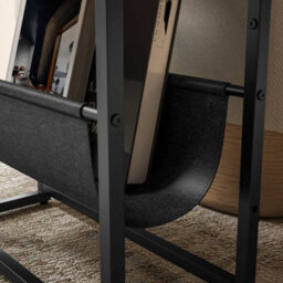 Wyld Haus Sanami Rustic Brown Narrow Side Table 3-Tier Storage With V-Shaped Magazine Slot 43 X 18Cm - thumbnail 9